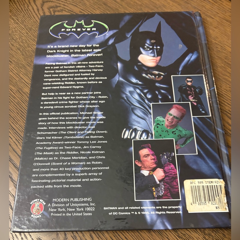 Vintage 1995 Batman Forever The Official Movie Book By Michael Singer
Hardcover - Picture 3 of 16